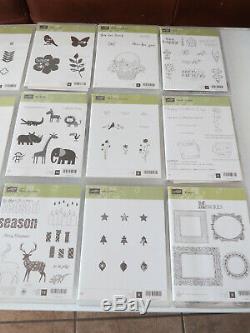 Huge lot of stampin up stamps (21 sets) New and Used Retired