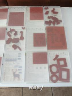 Huge lot of stampin up stamps (21 sets) New and Used Retired