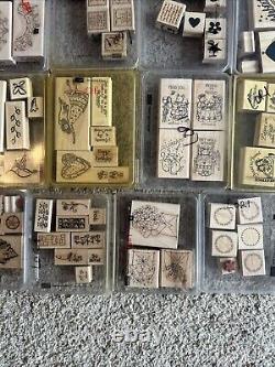 Huged Mixed Lot Of Stampin Up Stamps 325+ Stamp Collection 50+ Sets Very Clean