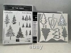 IN THE PINES Stamp Set PINE WOOD Dies Stampin Up New Trees Christmas