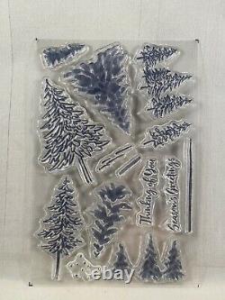 IN THE PINES Stamp Set PINE WOODS Dies Stampin Up New Trees Christmas