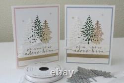 In the Pines Stampin Up! Photopolymer stamp set & Pine Woods Retired Dies NEW