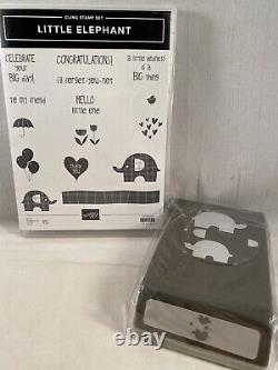 LITTLE ELEPHANT Stamp Set ELEPHANT BUILDER Punch New Stampin Up Baby