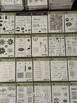 LOT 50 new Stampin' Up stamp sets Rubber, Cling, Photopolymer, Mint, Retired