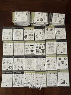LOT 50 new Stampin' Up stamp sets Rubber, Cling, Photopolymer, Mint, Retired