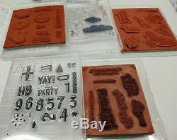 LOT OF 13 Stampin Up Stamp Sets Birthday Happy Celebrations Balloons Cake Party