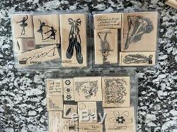 LOT OF 165+ Stampin' Up Wood Mounted Stamps Rubber Stamp Sets Ships Free