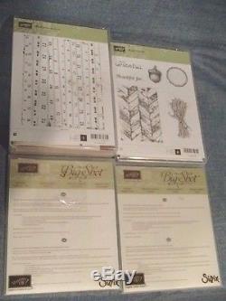 Lot Of 20 Stampin Up Stamp Sets Backgrounds Rule Four Feathers What's Up