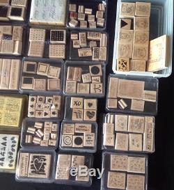 LOT OF 36 STAMPIN' UP SETS MANY NEWithNEVER USED RUBBER WOOD STAMPS ALL OCCASION