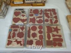 LOT Of 181 STAMPIN UP STAMP SETS WOOD MOUNT RUBBER STAMPS MANY RETIRED 1997-2007