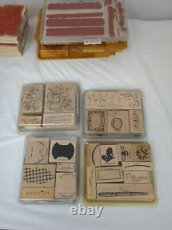 LOT Of 181 STAMPIN UP STAMP SETS WOOD MOUNT RUBBER STAMPS MANY RETIRED 1997-2007