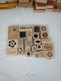 LOT Of 181 STAMPIN UP STAMP SETS WOOD MOUNT RUBBER STAMPS MANY RETIRED 1997-2007