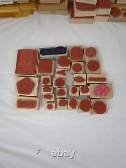 LOT Of 181 STAMPIN UP STAMP SETS WOOD MOUNT RUBBER STAMPS MANY RETIRED 1997-2007