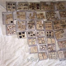 Lot Stampin Up Stamp Sets Collection 450 Pc Art Tractors Coast Unique Rubber