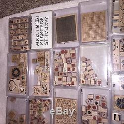 Lot Stampin Up Stamp Sets Collection 450 Pc Art Tractors Coast Unique Rubber