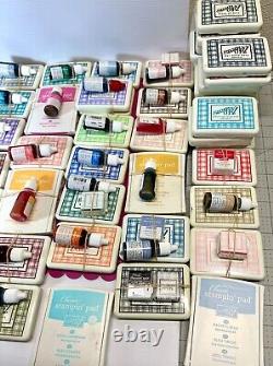 LOT STAMPIN' UP59 Classic Ink Stamp Pads & 35 Refills Large Color Variety