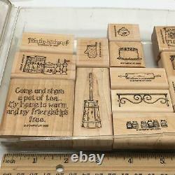LOVE BAKES SET KITCHEN BAKER LOT Chef Cook Stampin' Up! 28 PARTIAL RUBBER STAMPS