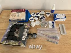 Large LOT STAMPIN UP Wood Mounted Rubber Stamp Sets and Scrapbook Accessories