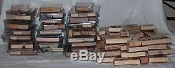 Large Lot 234 Stampin Up and other Wood Mounted Rubber Stamps and Sets