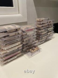 Large Lot Of 36 Stampin' Up! Wood Mounted Rubber Stamp Sets 238 Total Stamps