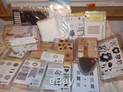 Large Lot Of Stampin Up Craft Supplies Rubber Stampers Stamp Sets