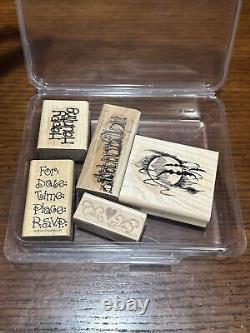 Large Lot Of Stampin Up! Stamps and Dies Set (Over 200 Stamps) Vintage and New