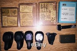 Large Lot of 11 STAMPIN UP Items6 PunchesStamp-a-ma-jigBrayer3 Stamp Sets