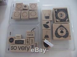 Large Lot of 27 Stampin Up Rubber Stamp Sets