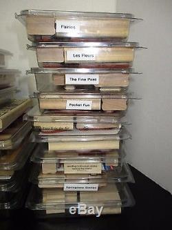 Large Lot of 28 Stampin' Up! Stamp Sets New & Used Wood & Photopolymer