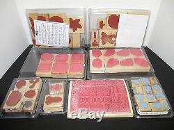 Large Lot of 28 Stampin' Up! Stamp Sets New & Used Wood & Photopolymer