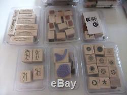 Large Lot of 34 Rubber Stamp Sets Stampin Up