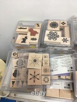Large Lot of 34 Stampin Up Stamp Sets From 1997-2007. 19lbs Of Stamps
