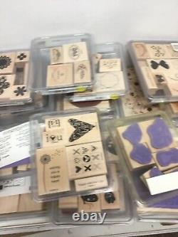 Large Lot of 34 Stampin Up Stamp Sets From 1997-2007. 19lbs Of Stamps