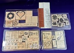 Large Lot of 50+ Stampin Up/Misc Stamp Sets, Stamp Pads, Paper, Setting Mat+MORE