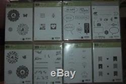 Large Lot of Stampin Up Clear Cling Photopolymer 40 Stamp Sets