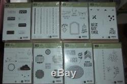 Large Lot of Stampin Up Clear Cling Photopolymer 40 Stamp Sets