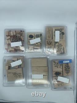 Large lot (43) of stampin up stamp sets Mostly New /unused