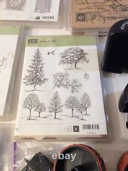 Large lot of 11 Stampin' Up sets includes As Lovely as Tree, 2 Stampin' Wheels