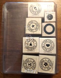 Lot 100 Rubber Stamps Wood Mount 8 Complete Sets of Stampin' Up! Most Unused