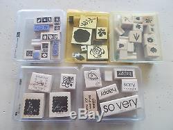 Lot 17 Stampin' Up! Rubber Stamp Sets RETIRED