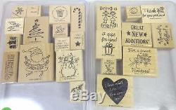 Lot 21 Sets Stampin Up Rubber Ink Stamp Box Sets 8 12 Per Set Mixed Variety