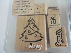 Lot 24 NEW Stampin Up Rubber Stamp Sets Wood CHRISTMAS Winter Sayings+