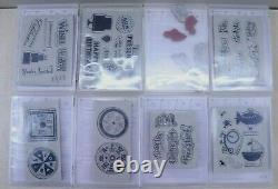 Lot 27 Stamp Sets By Stampin' Up! Assorted Themes Many Unused + 5 Punches Owl