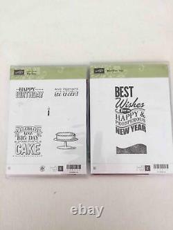 Lot 28 Stampin Up Stamp Sets Christmas Tags Words Love Flowers Birthday Party