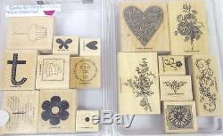 Lot 30 Sets Stampin' Up Rubber Ink Stamp Box Sets 4-12 Stamps Per Set, Riveting +