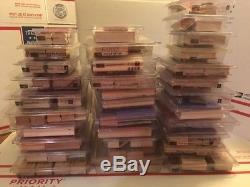 Lot 31+Stampin' Up Wood Rubber Stamp Sets Christmas Holiday Variety Words Gifts