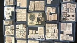 Lot 37 Sets Retired Stampin Up Wood 240 Total Rubber Stamps Trucks Happy Healing