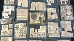 Lot 37 Sets Retired Stampin Up Wood Mount 240 Rubber Stamp Trucks Happy Healing