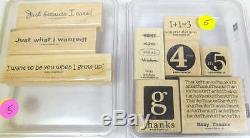 Lot 37 Sets Stampin Up Box Sets 4 6 Stamps Per Set, Phrase Starters Take 3 ++