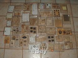 Lot 39 Stampin' Up! Wood Mounted Stamp Sets & Large Individual Stamps UNUSED